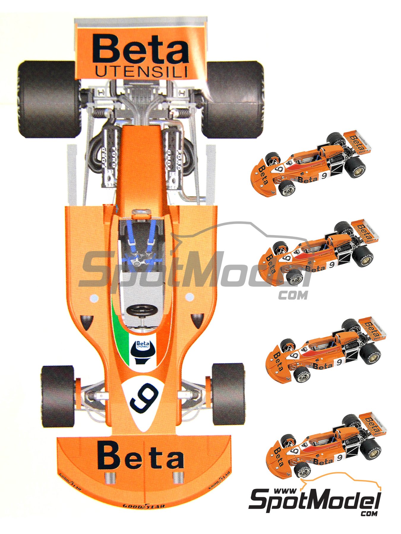 Tameo Kits TMK235: Car scale model kit 1/43 scale - March Ford 761